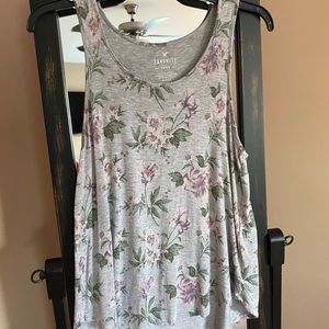 ae grey and floral tank top